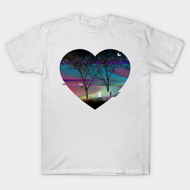 Glitch Love T-Shirt by Ed Labetski Art